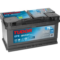 Batería TUDOR TL752 12V 75Ah 730A EFB